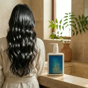 Before and after using Erika Anti Dandruff Conditioner showing dandruff reduction