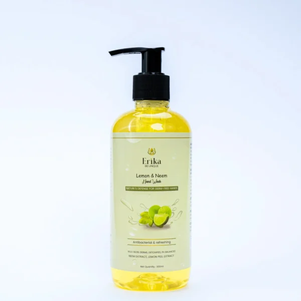Erika Lemon & Neem Hand Wash – Natural Antibacterial Herbal Cleanser Erika Lemon & Neem Hand Wash herbal antibacterial liquid soap