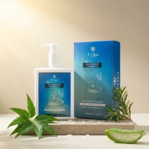 Healthy shiny hair after using Erika Anti Dandruff Conditioner