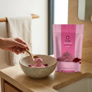 Glowing skin after using Erika Rose Petal Powder regularly
