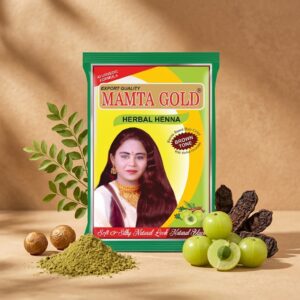 Mamta Gold Herbal Henna Powder – Natural Brown Tone Hair Color pack for natural hair coloring